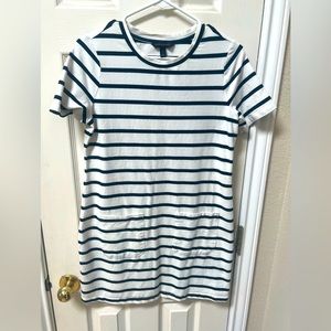 Banana Republic petite size small navy and white striped dress